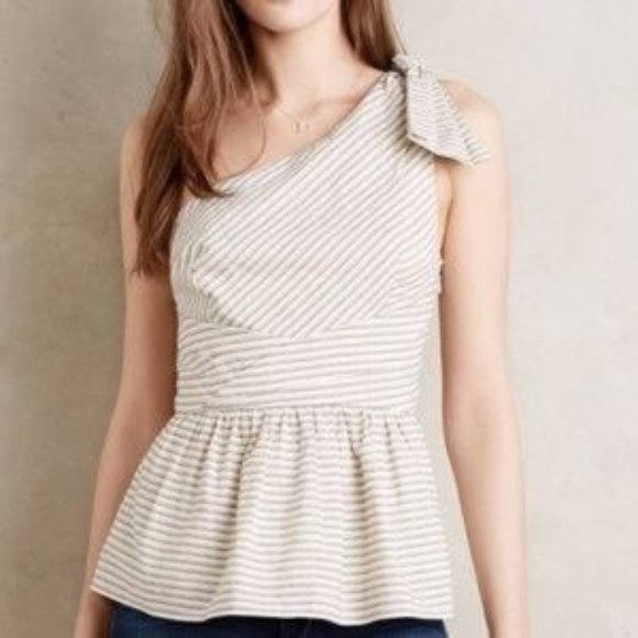 Anthropologie Tops - ANTHRO'S HD In Paris One Shoulder Peplum Blouse